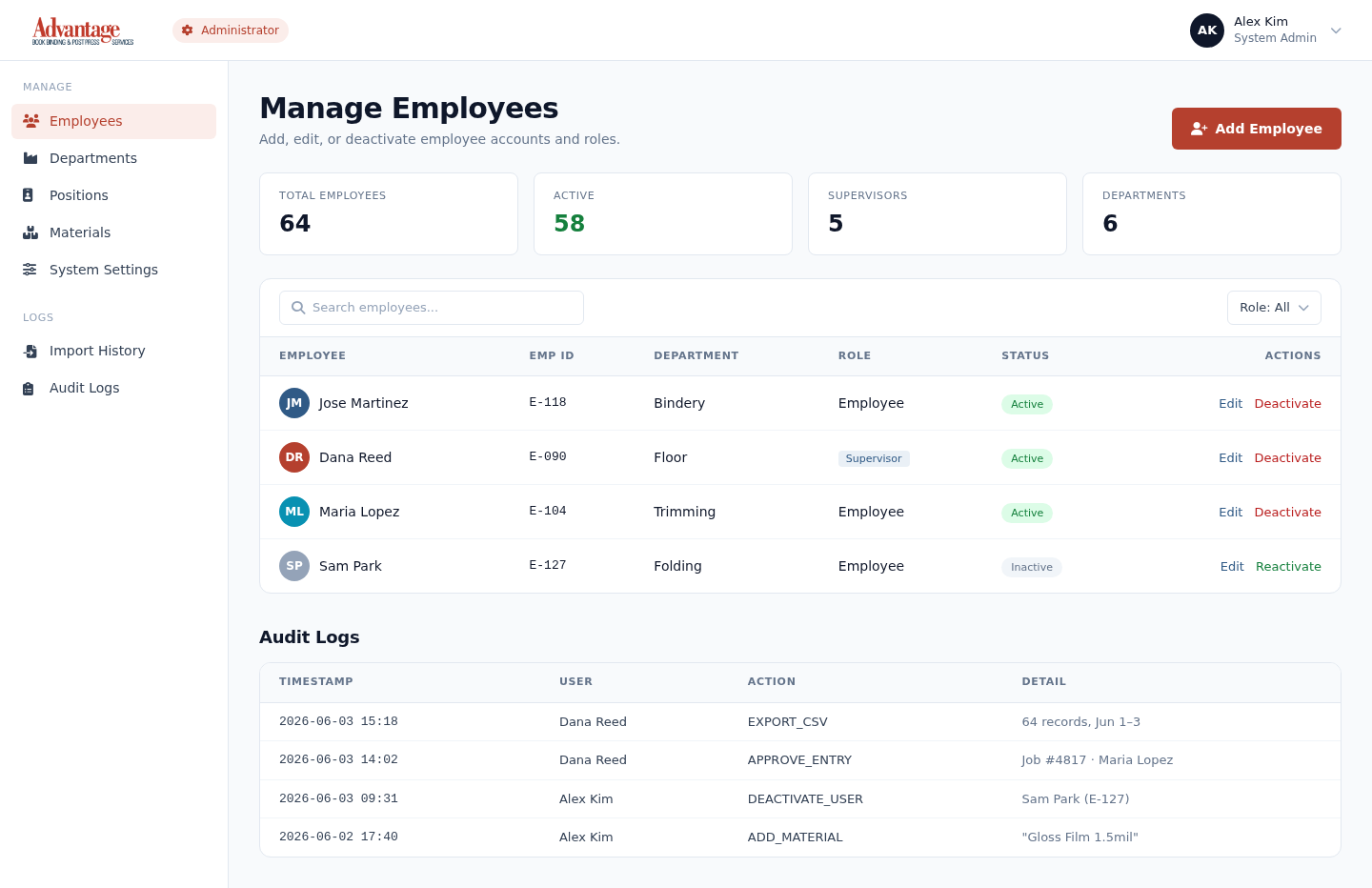 Admin Dashboard