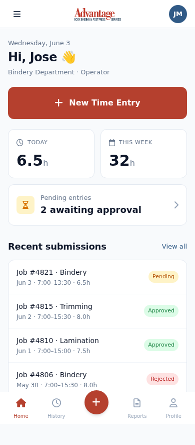 Employee Dashboard - Mobile